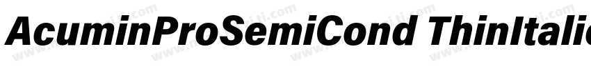 AcuminProSemiCond ThinItalic字体转换